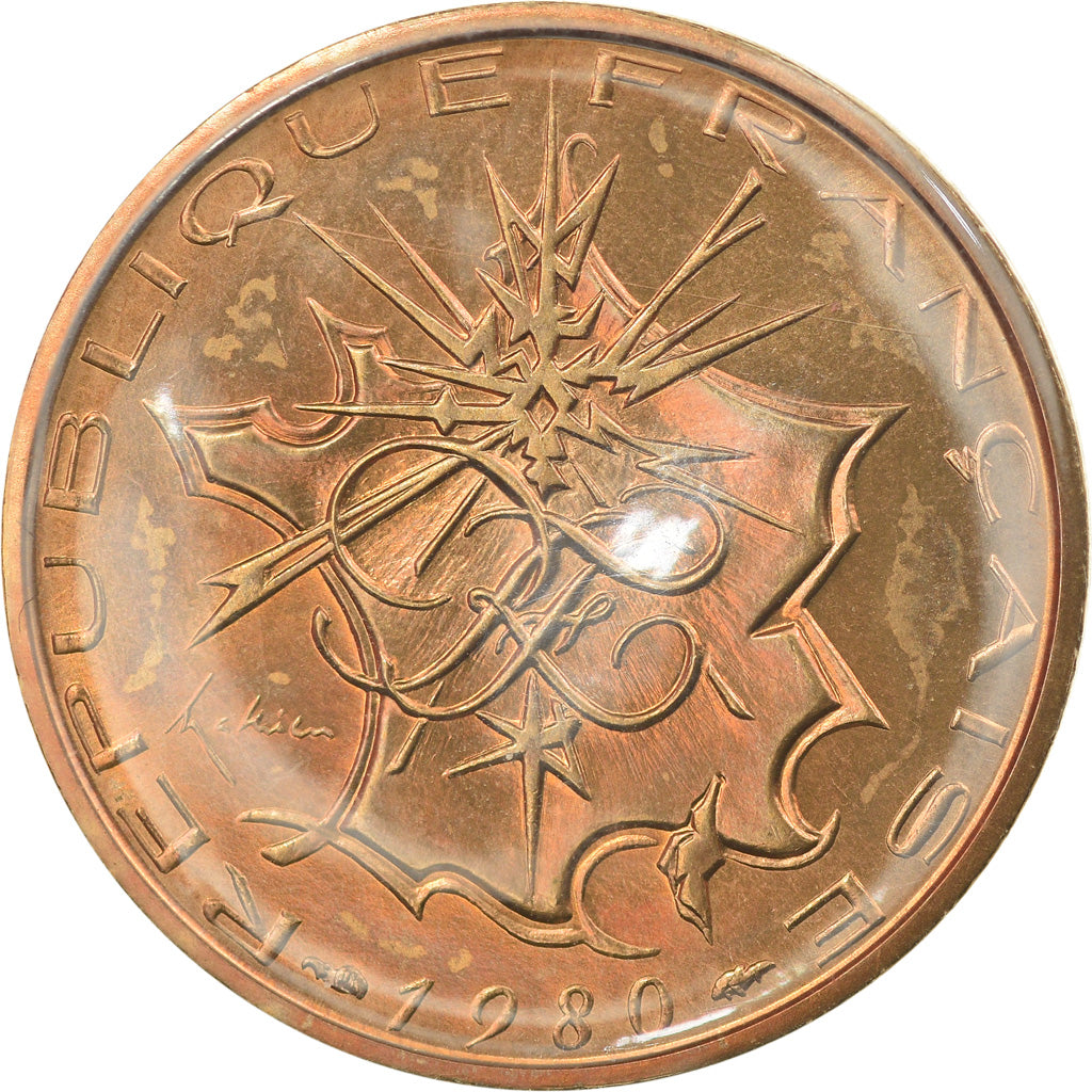 Coin, France, Mathieu, 10 Francs, 1980, Paris, FDC, MS(65-70), Nickel-brass