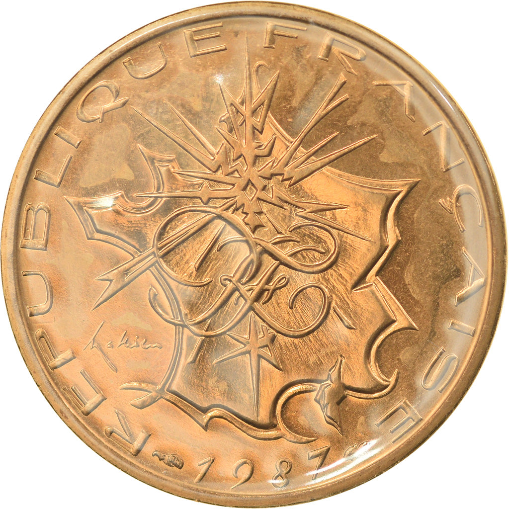 Coin, France, Mathieu, 10 Francs, 1987, Paris, FDC, MS(65-70), Nickel-brass