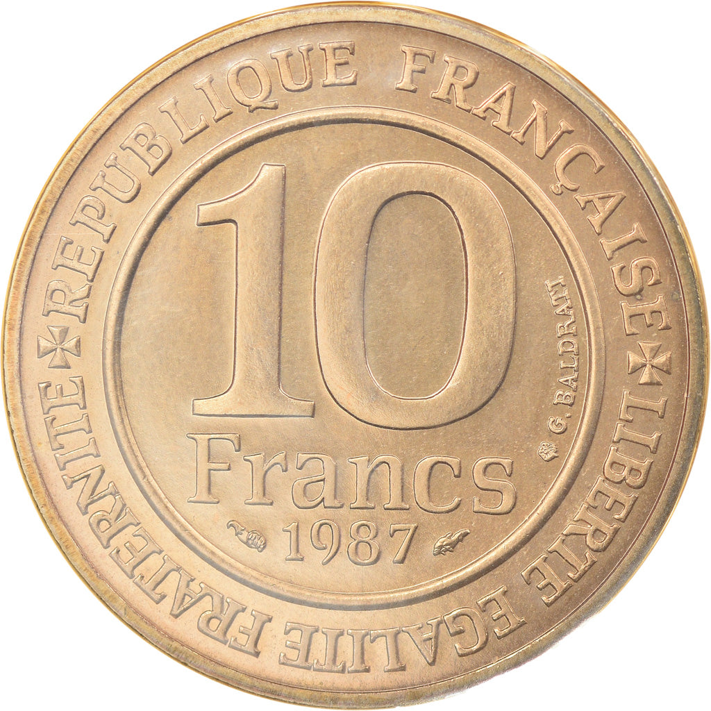 Coin, France, 10 Francs, 1987, Paris, FDC, MS(65-70), Nickel-Bronze, KM:961d