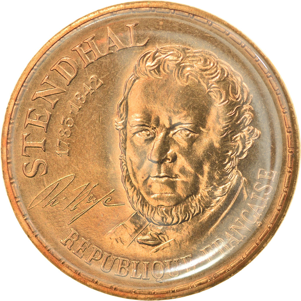 Coin, France, Stendhal, 10 Francs, 1983, Paris, FDC, MS(65-70), Nickel-Bronze