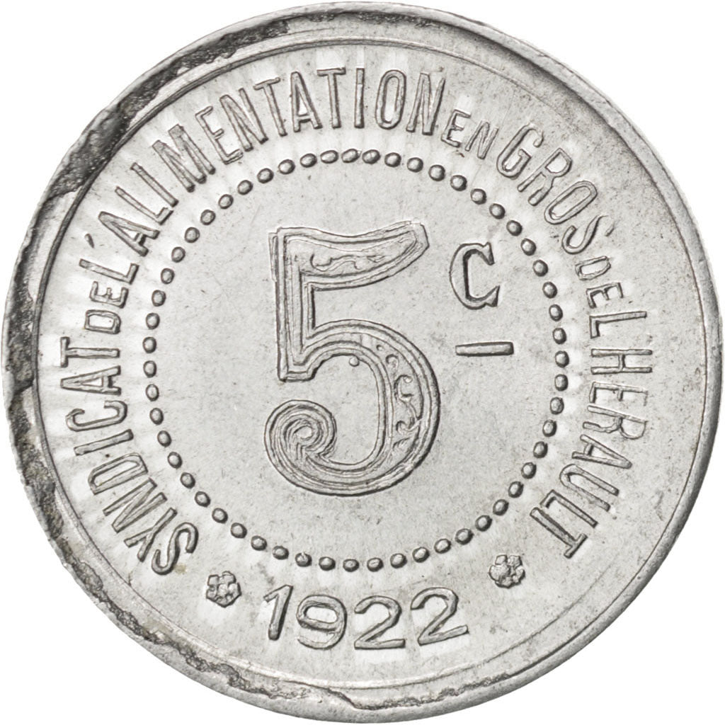 Coin, France, 5 Centimes, 1922, MS(60-62), Aluminium, Elie:20.4