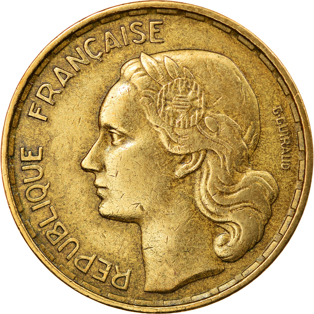 Coin, France, Guiraud, 50 Francs, 1954, Beaumont - Le Roger, VF(30-35)