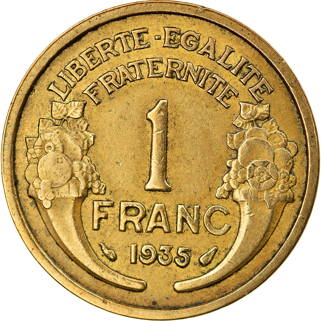 Moneta, Francia, Morlon, Franc, 1935, BB, Alluminio-bronzo, KM:885, Gadoury:470