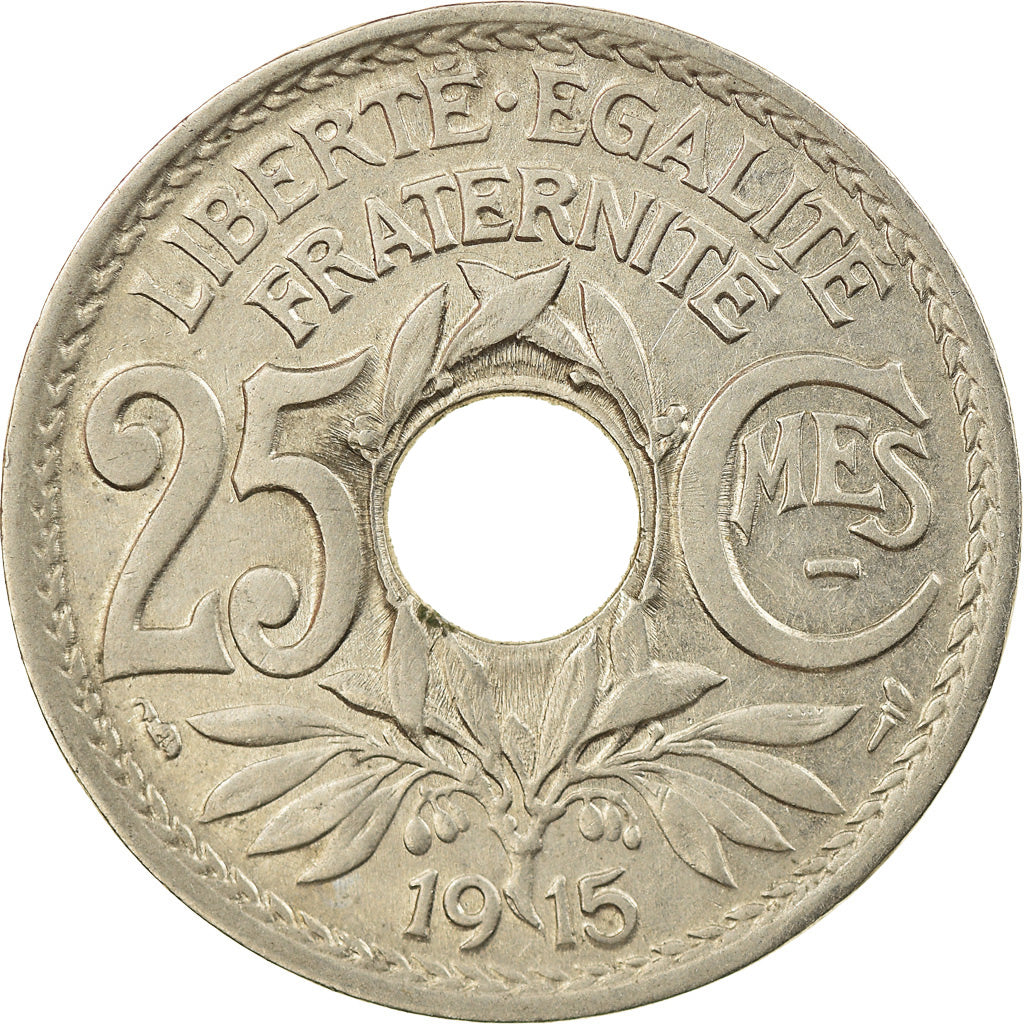 Coin, France, Lindauer, 25 Centimes, 1915, EF(40-45), Nickel, KM:867, Le