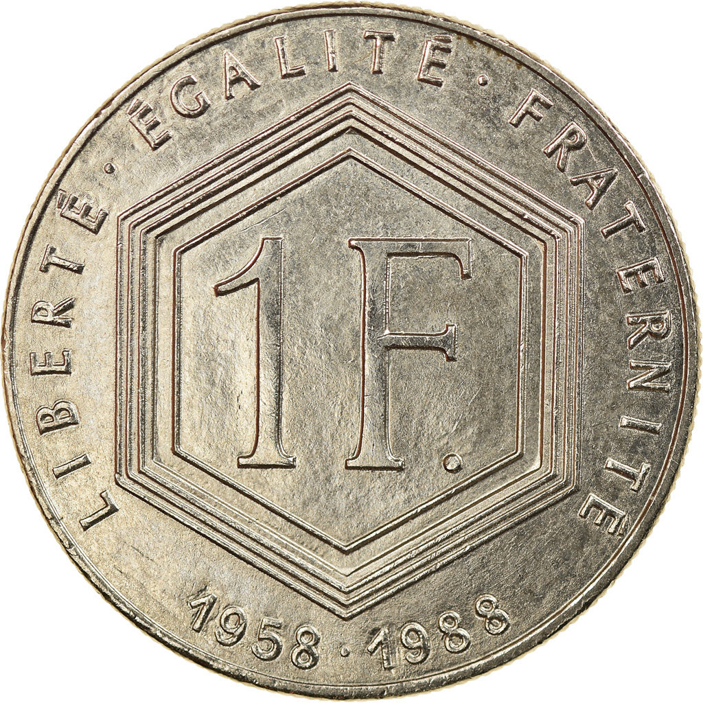 Münze, Frankreich, Charles de Gaulle, Franc, 1988, Paris, sans différents