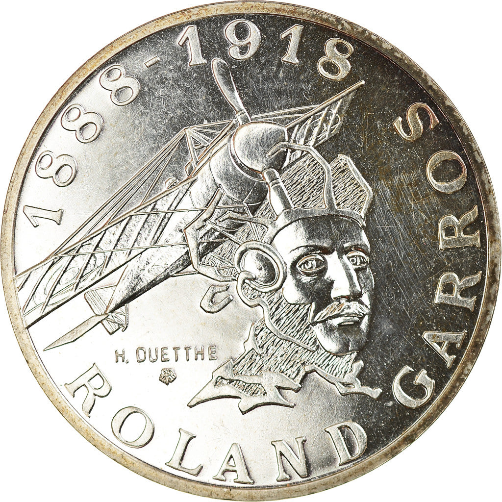 Monnaie, France, Roland Garros, 10 Francs, 1988, Paris, SPL+, Argent