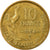 Moneda, Francia, Guiraud, 10 Francs, 1954, Beaumont - Le Roger, MBC, Aluminio -