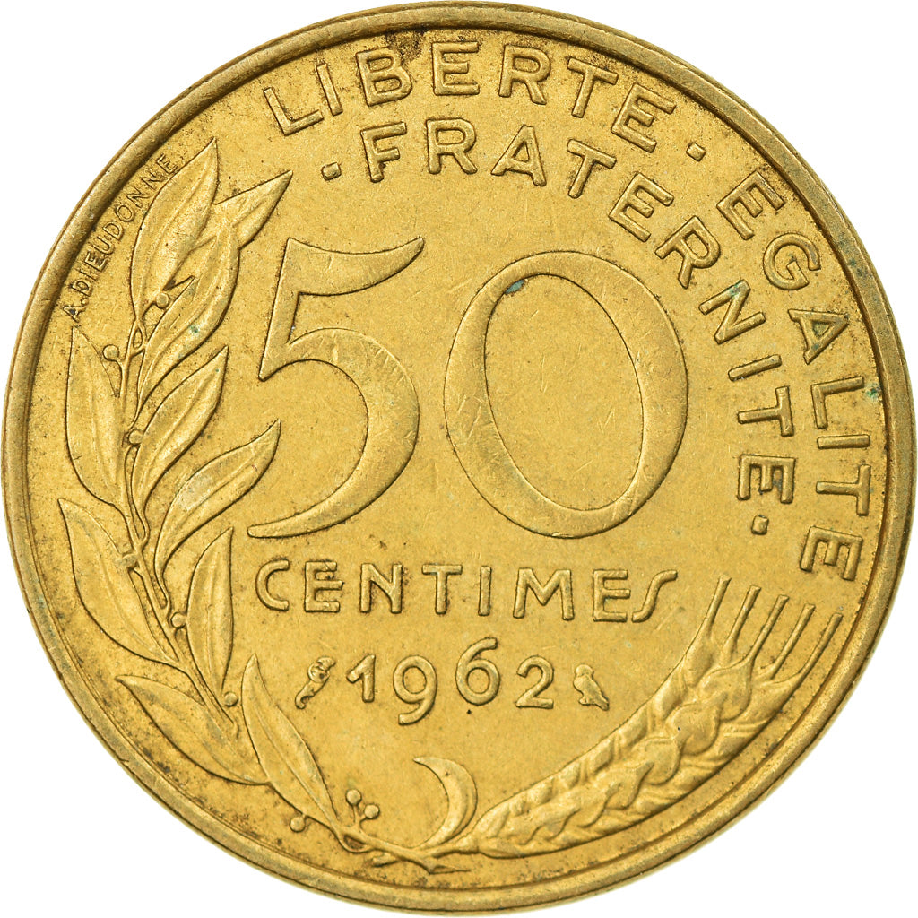 Münze, Frankreich, Marianne, 50 Centimes, 1962, Paris, Col à 4 plis, SS+