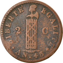 Moneda, Haití, 2 Centimes, 1846, BC+, Cobre, KM:27.1
