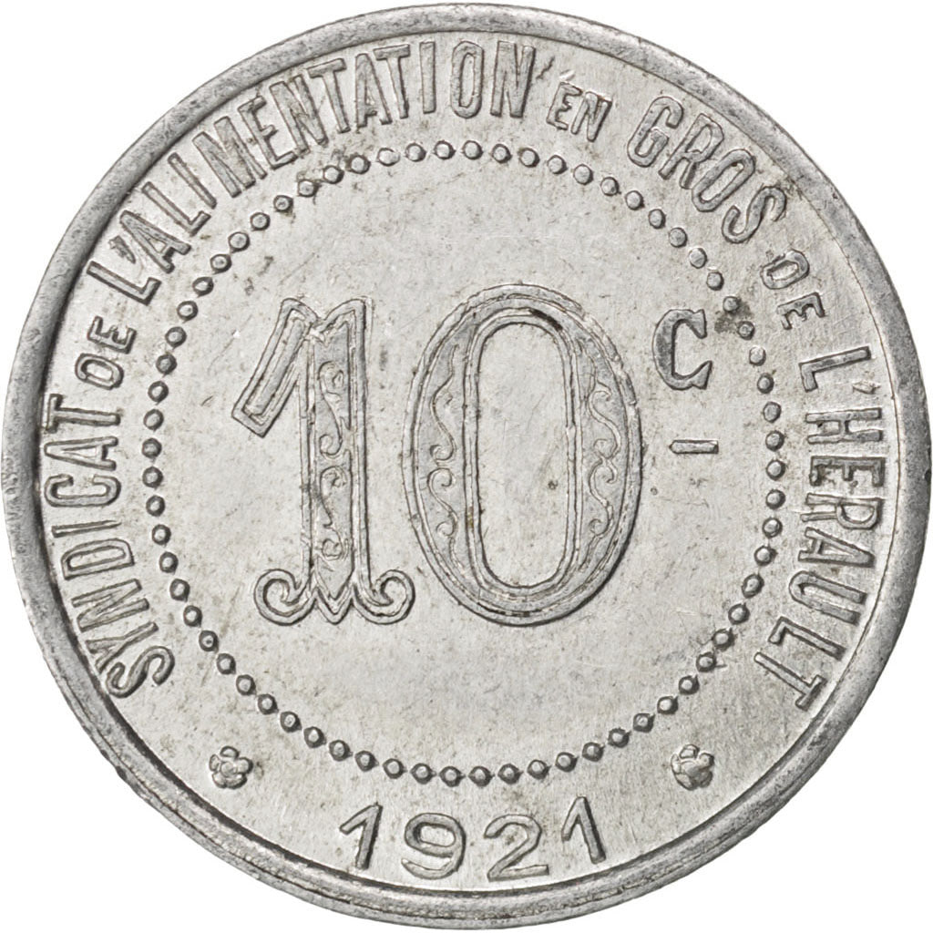 Coin, France, 10 Centimes, 1921, AU(50-53), Aluminium, Elie:20.2