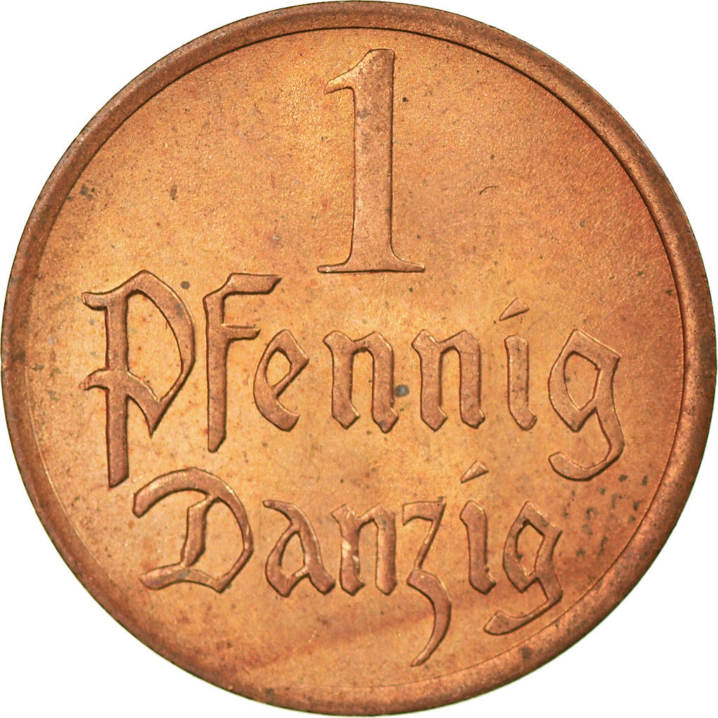 Coin, DANZIG, Pfennig, 1937, Warsaw, AU(55-58), Bronze, KM:140