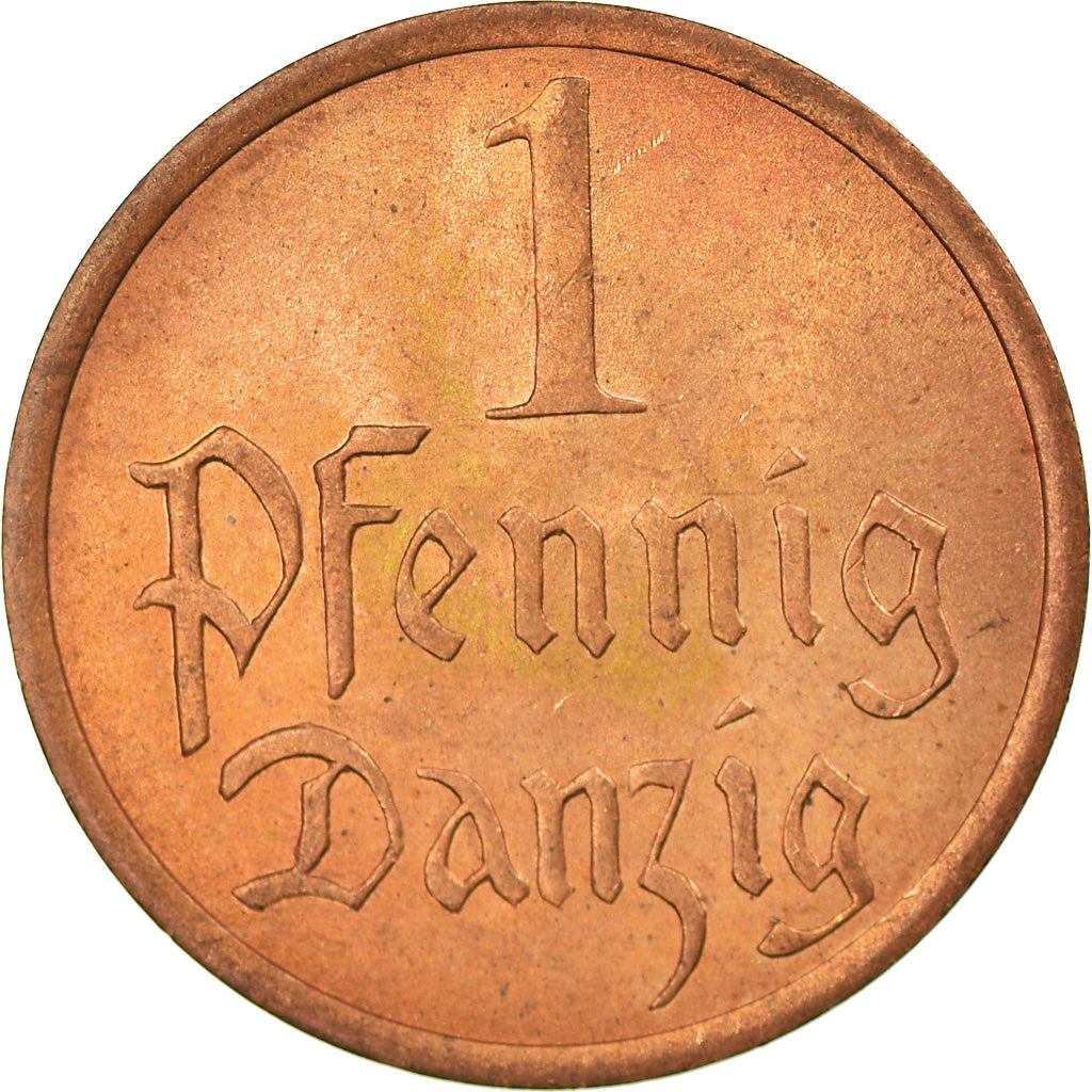 Coin, DANZIG, Pfennig, 1937, Warsaw, AU(55-58), Bronze, KM:140