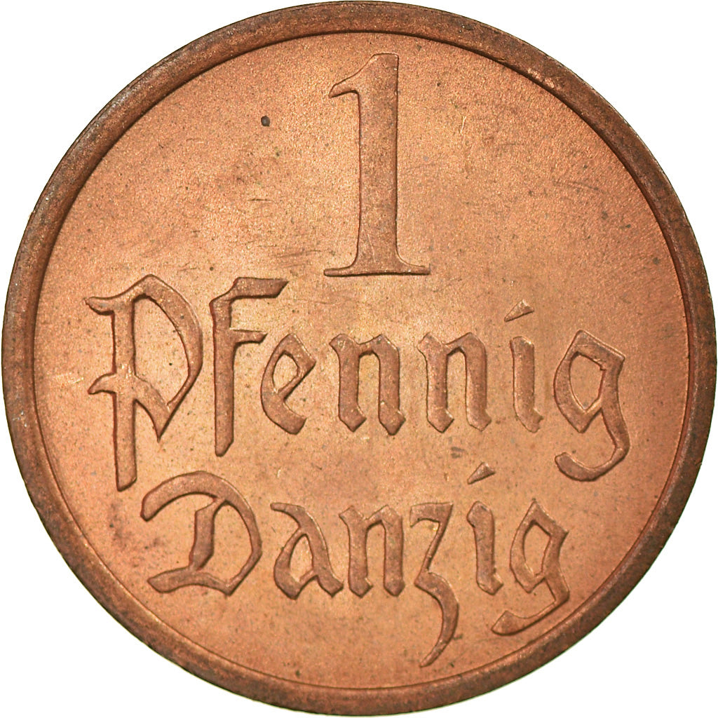 Coin, DANZIG, Pfennig, 1937, Warsaw, AU(55-58), Bronze, KM:140