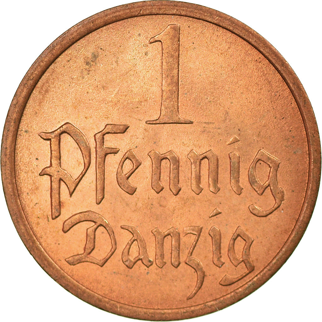 Coin, DANZIG, Pfennig, 1937, Warsaw, AU(55-58), Bronze, KM:140