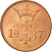 Coin, DANZIG, Pfennig, 1937, Warsaw, AU(55-58), Bronze, KM:140