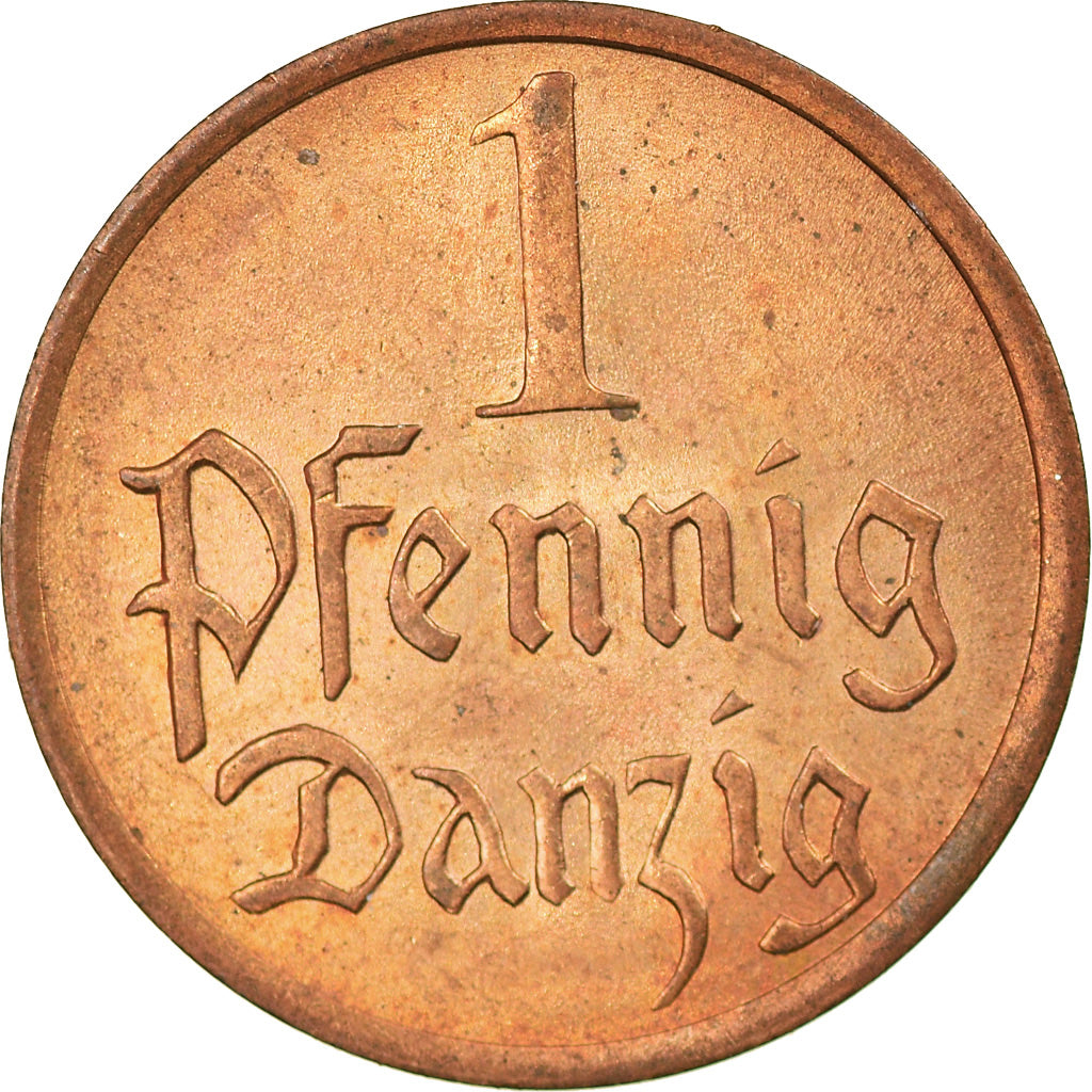 Coin, DANZIG, Pfennig, 1937, Warsaw, AU(55-58), Bronze, KM:140