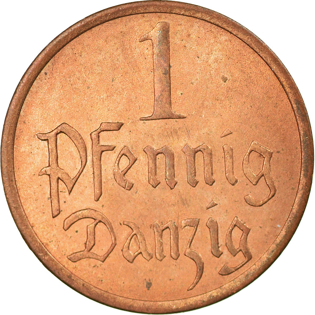 Coin, DANZIG, Pfennig, 1937, Warsaw, AU(55-58), Bronze, KM:140