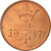 Moneta, DANZICA, Pfennig, 1937, Warsaw, SPL-, Bronzo, KM:140