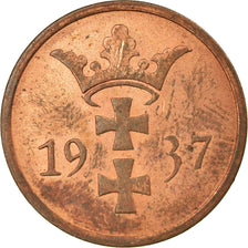 Moneta, DANZICA, 2 Pfennig, 1937, Warsaw, SPL-, Bronzo, KM:141