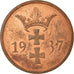 Moneta, DANZICA, 2 Pfennig, 1937, Warsaw, SPL-, Bronzo, KM:141