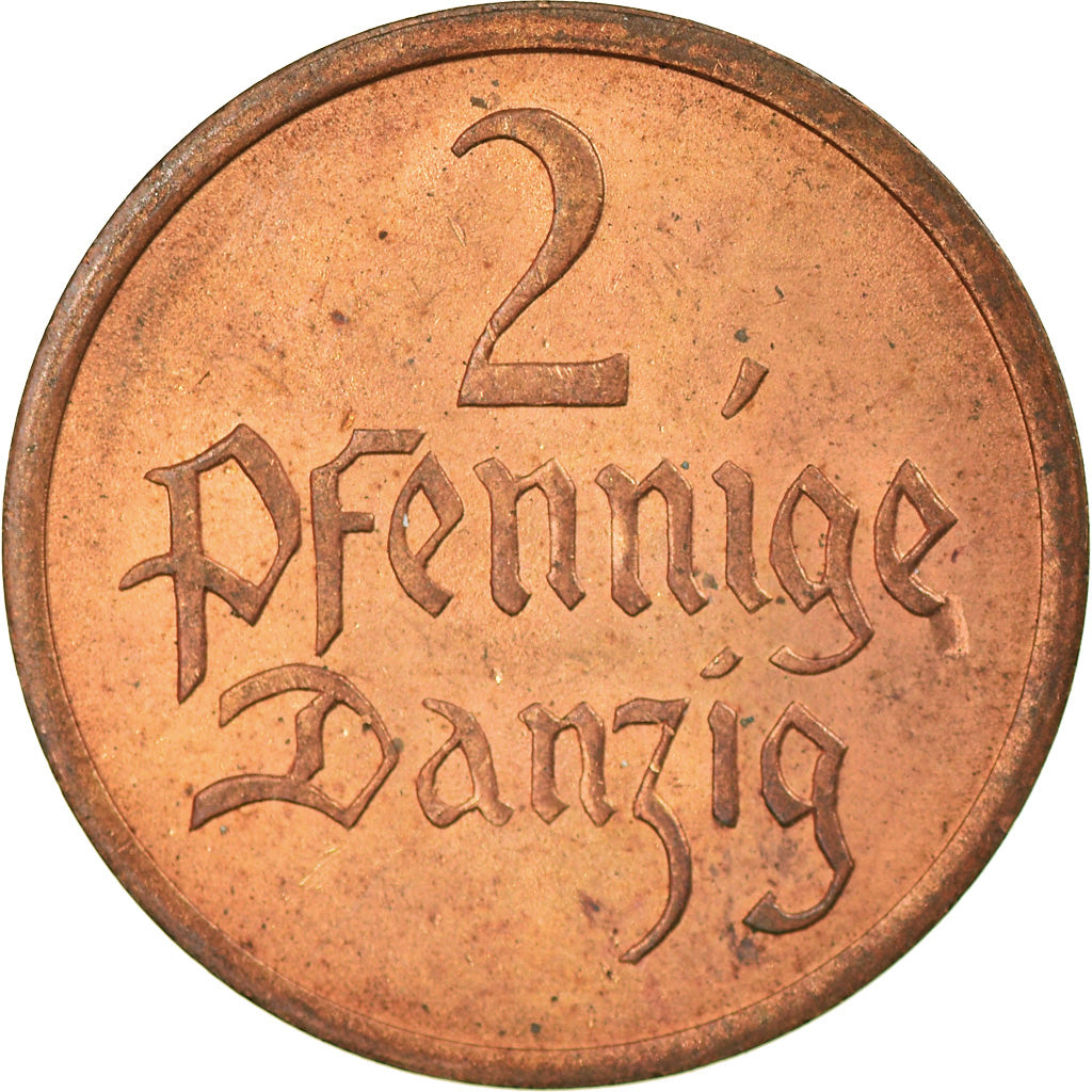 Moneta, DANZICA, 2 Pfennig, 1937, Warsaw, SPL-, Bronzo, KM:141