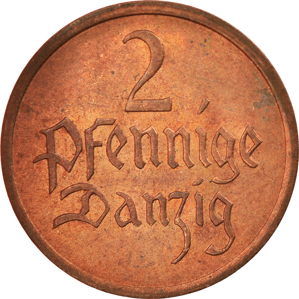 Coin, DANZIG, 2 Pfennig, 1937, Warsaw, AU(55-58), Bronze, KM:141