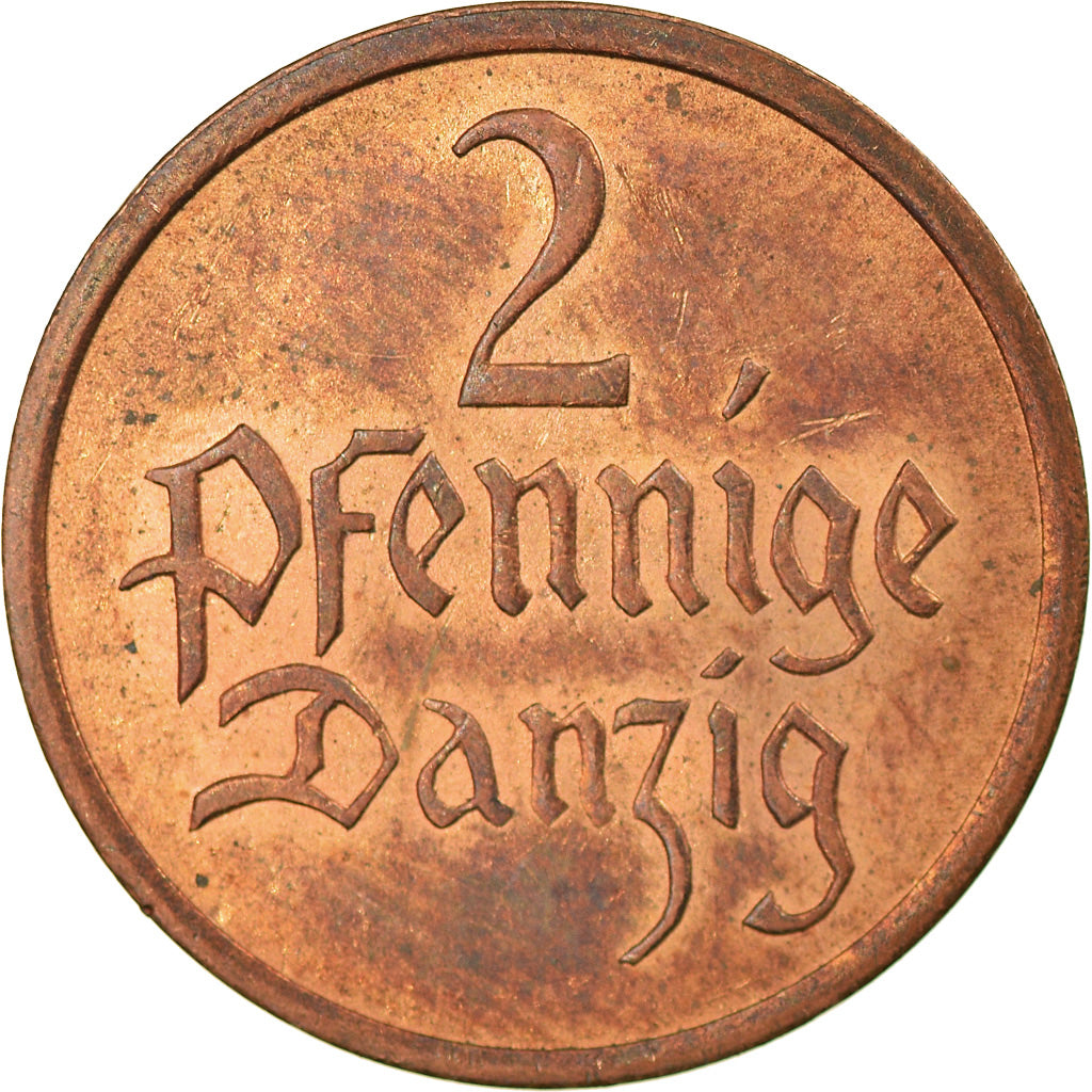 Moneta, DANZIG, 2 Pfennig, 1937, Warsaw, AU(55-58), Bronze, KM:141