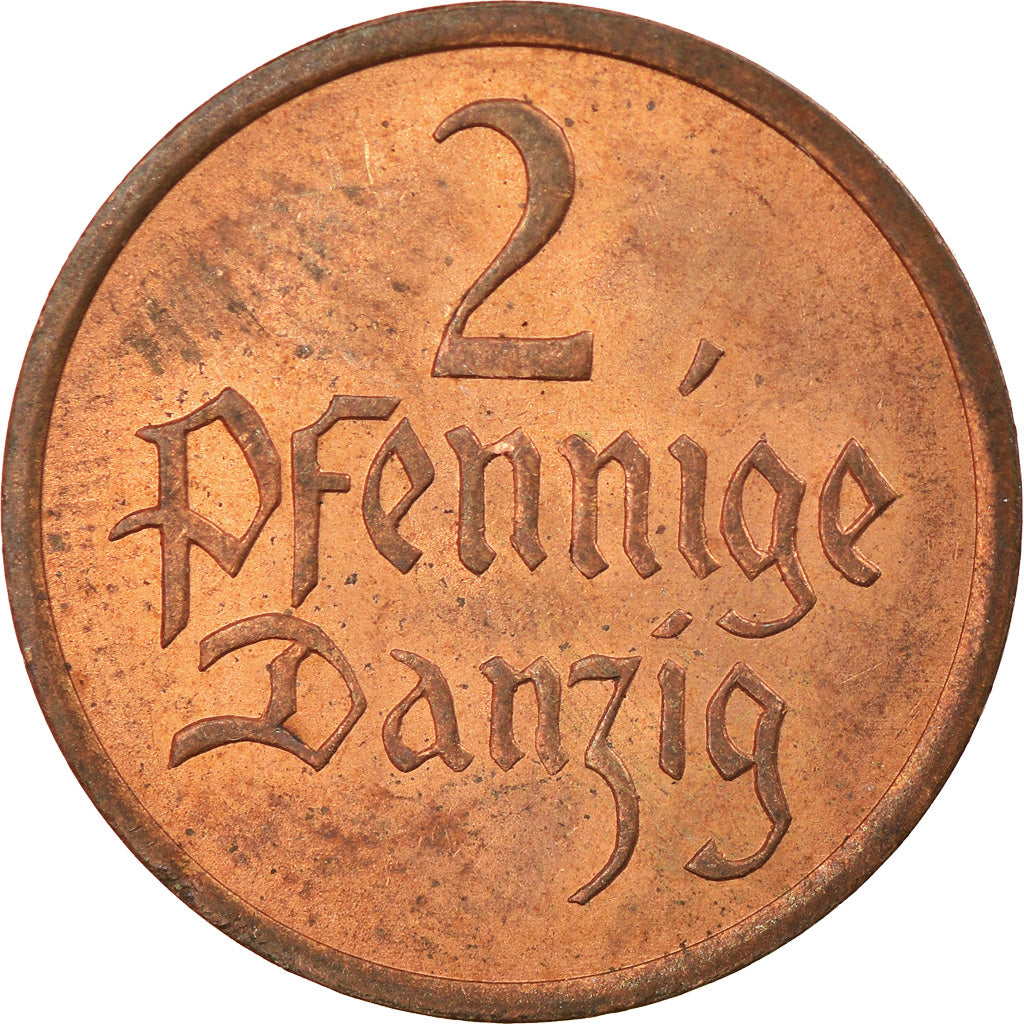 Coin, DANZIG, 2 Pfennig, 1937, Warsaw, AU(55-58), Bronze, KM:141