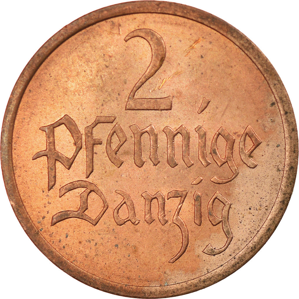 Moneta, DANZICA, 2 Pfennig, 1937, Warsaw, SPL-, Bronzo, KM:141