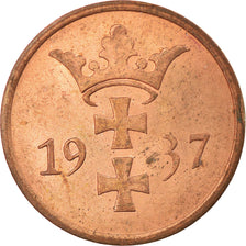 Moneta, DANZICA, 2 Pfennig, 1937, Warsaw, SPL-, Bronzo, KM:141