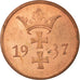 Moneta, DANZICA, 2 Pfennig, 1937, Warsaw, SPL-, Bronzo, KM:141