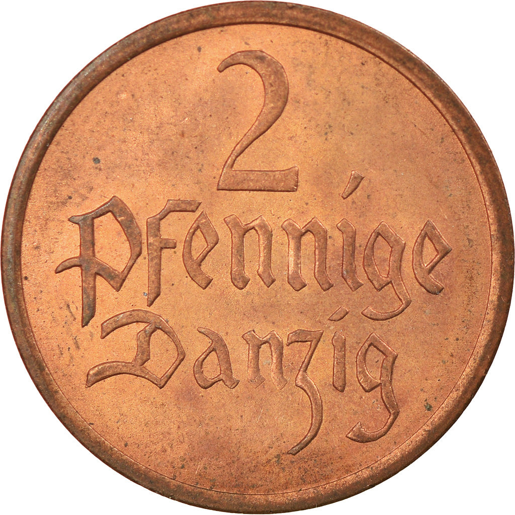 Moneta, DANZICA, 2 Pfennig, 1937, Warsaw, SPL-, Bronzo, KM:141