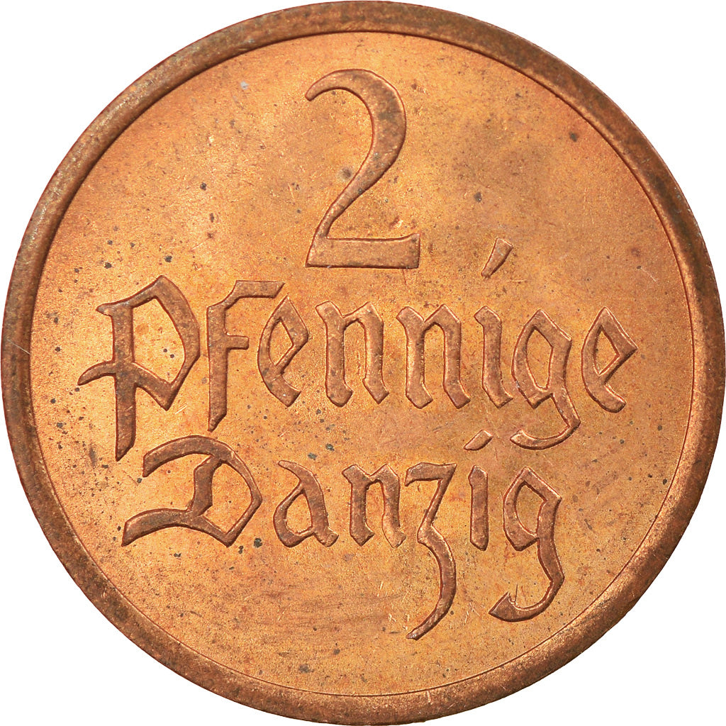 Moneta, DANZIG, 2 Pfennig, 1937, Warsaw, AU(55-58), Bronze, KM:141