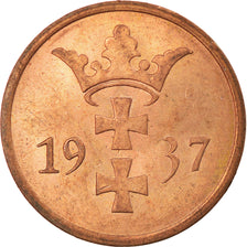 Coin, DANZIG, 2 Pfennig, 1937, Warsaw, AU(55-58), Bronze, KM:141