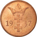 Coin, DANZIG, 2 Pfennig, 1937, Warsaw, AU(55-58), Bronze, KM:141