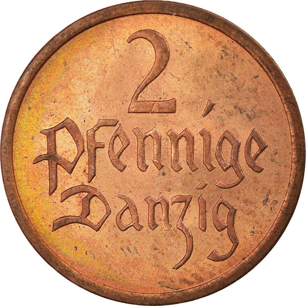 Coin, DANZIG, 2 Pfennig, 1937, Warsaw, AU(55-58), Bronze, KM:141