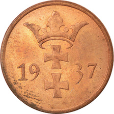 Moneda, DANZIG, 2 Pfennig, 1937, Warsaw, EBC, Bronce, KM:141