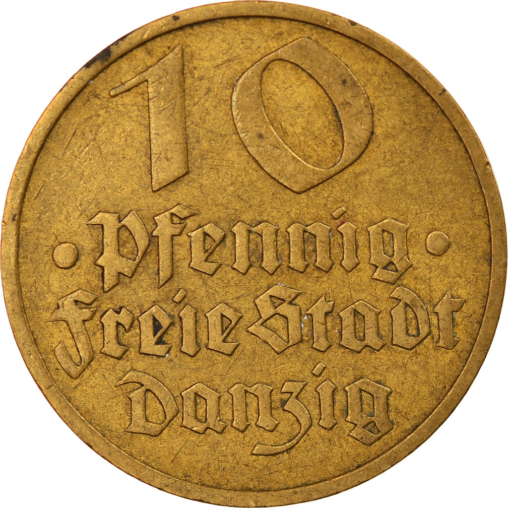 Moneta, DANZIG, 10 Pfennig, 1932, EF(40-45), Aluminium-Brąz, KM:152