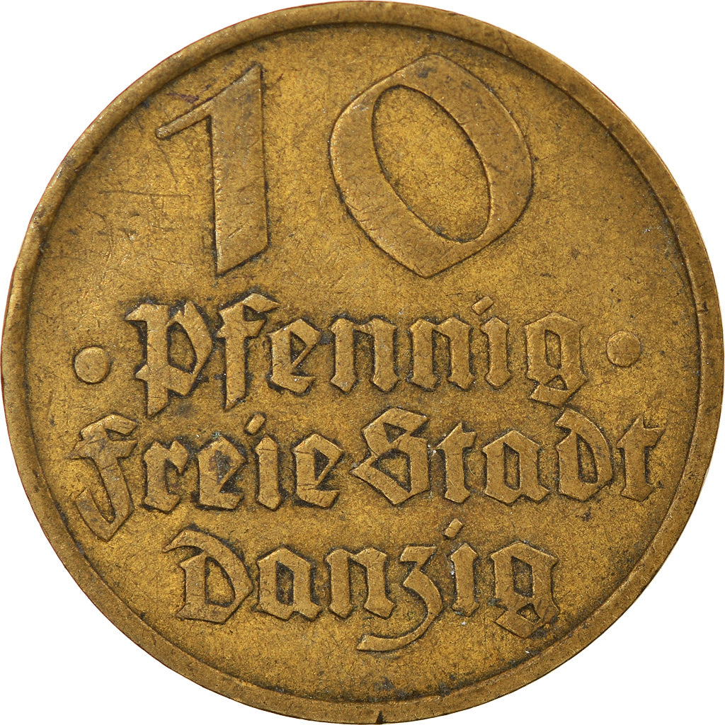 Munten, DANZIG, 10 Pfennig, 1932, ZF, Aluminum-Bronze, KM:152