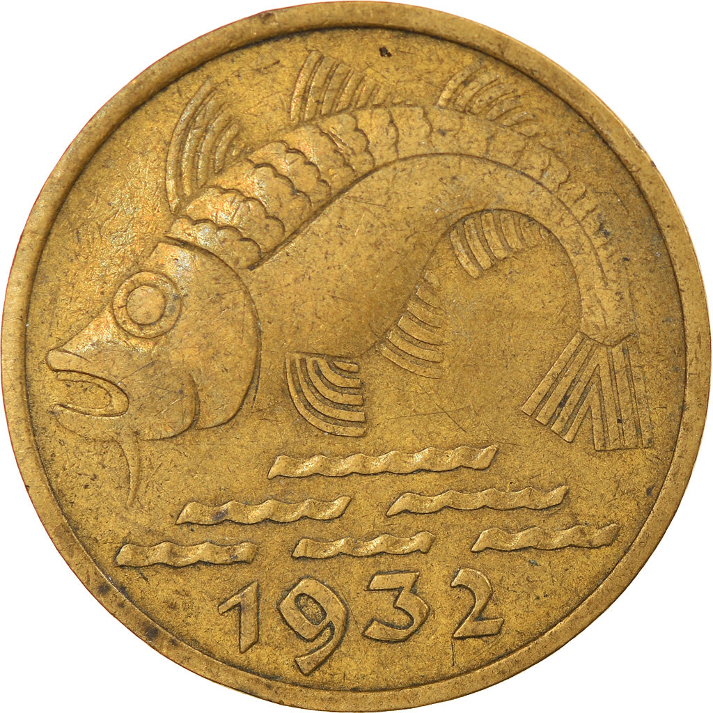 Coin, DANZIG, 10 Pfennig, 1932, EF(40-45), Aluminum-Bronze, KM:152