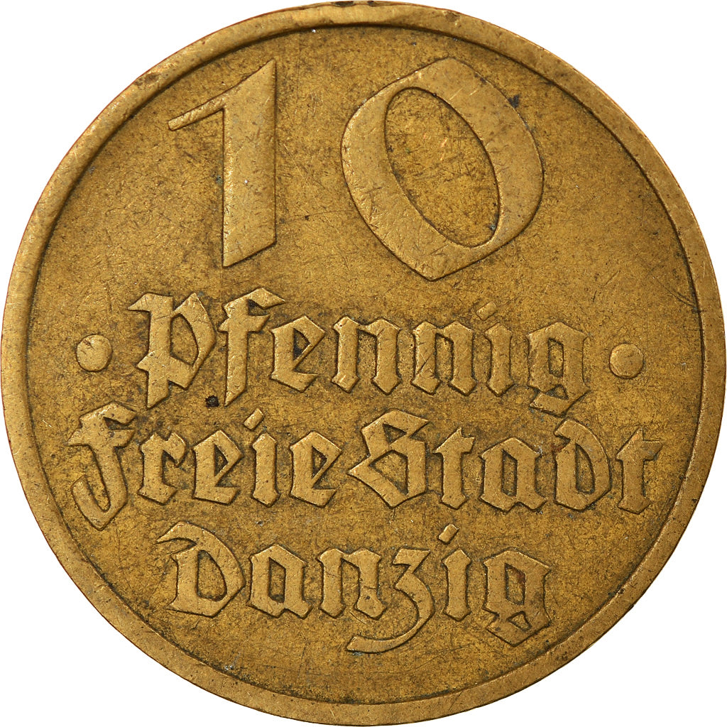 Munten, DANZIG, 10 Pfennig, 1932, ZF, Aluminum-Bronze, KM:152