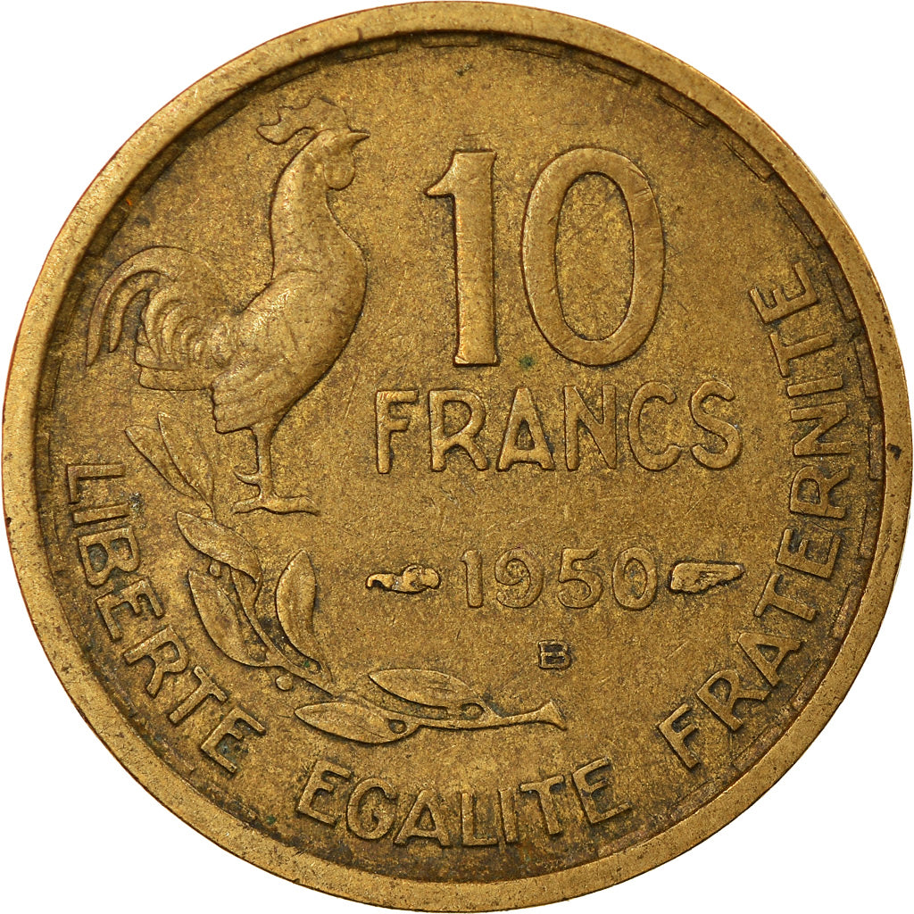 Coin, France, Guiraud, 10 Francs, 1950, Beaumont - Le Roger, EF(40-45)