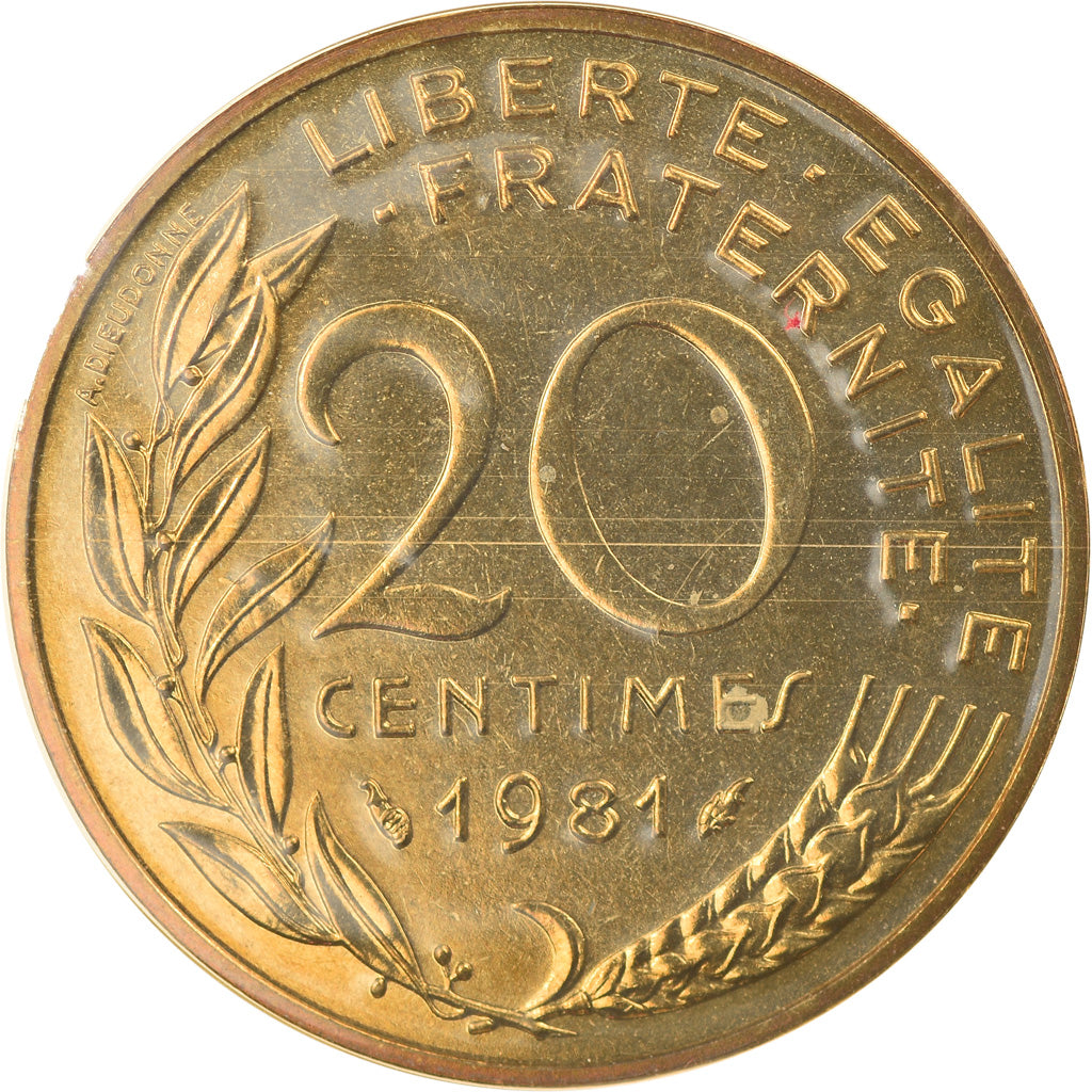 Coin, France, Marianne, 20 Centimes, 1981, Paris, FDC, MS(65-70)