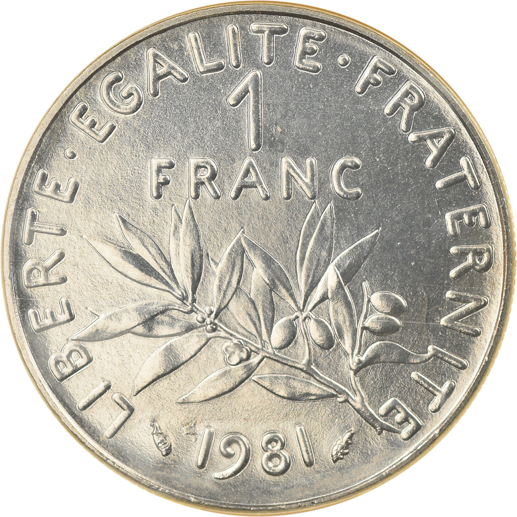 Coin, France, Semeuse, Franc, 1981, Paris, FDC, MS(65-70), Nickel, KM:925.1