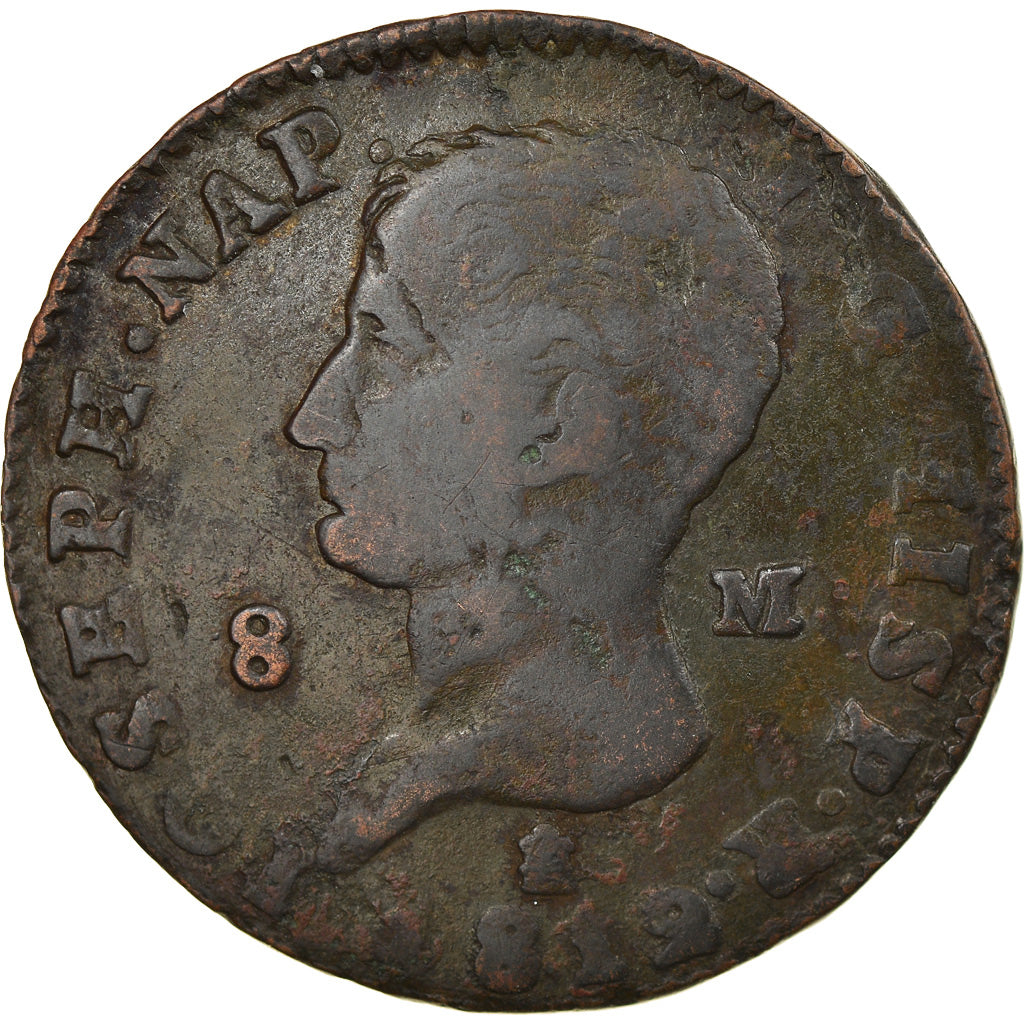 Coin, Spain, Joseph Napolean, 8 Maravedis, 1812, Segovia, VF(20-25), Copper