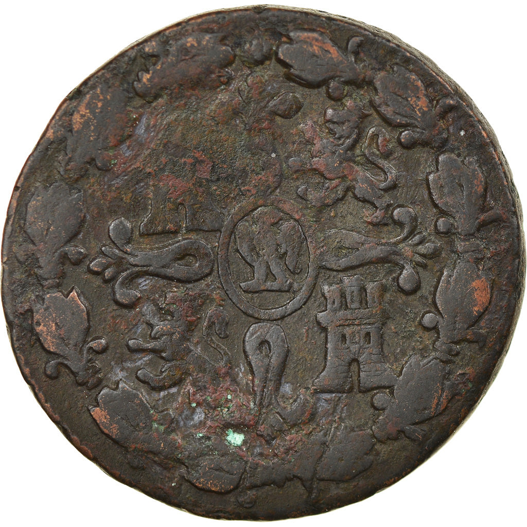 Coin, Spain, Joseph Napolean, 8 Maravedis, 1812, Segovia, VF(20-25), Copper