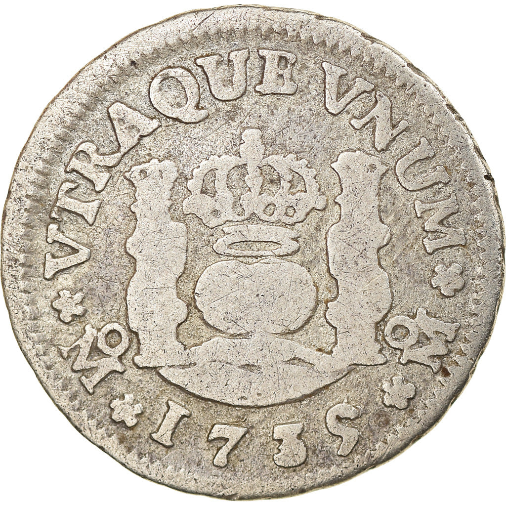 Coin, Mexico, Philip V, 1/2 Réal, 1739, Mexico City, VF(30-35), Silver, KM:65