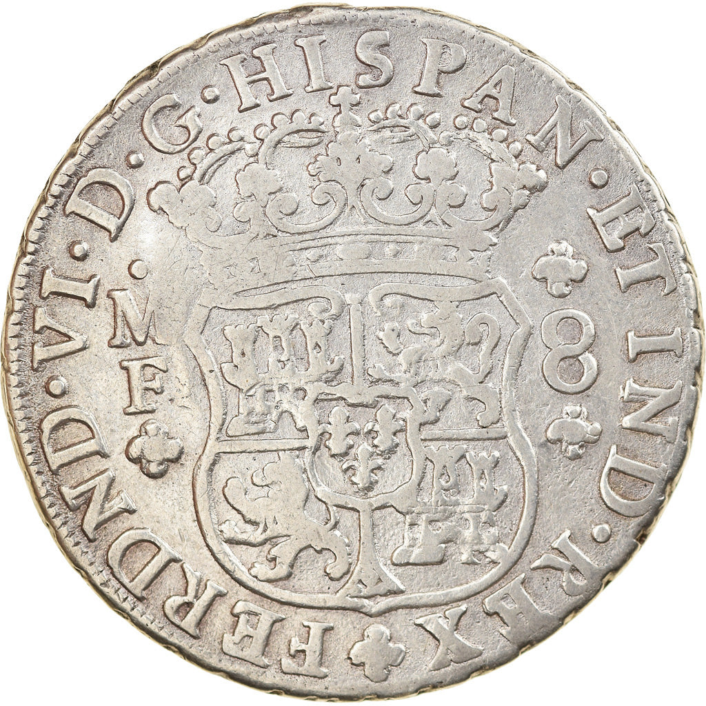 Coin, Mexico, Ferdinand VI, 8 Reales, 1748, Mexico City, VF(30-35), Silver