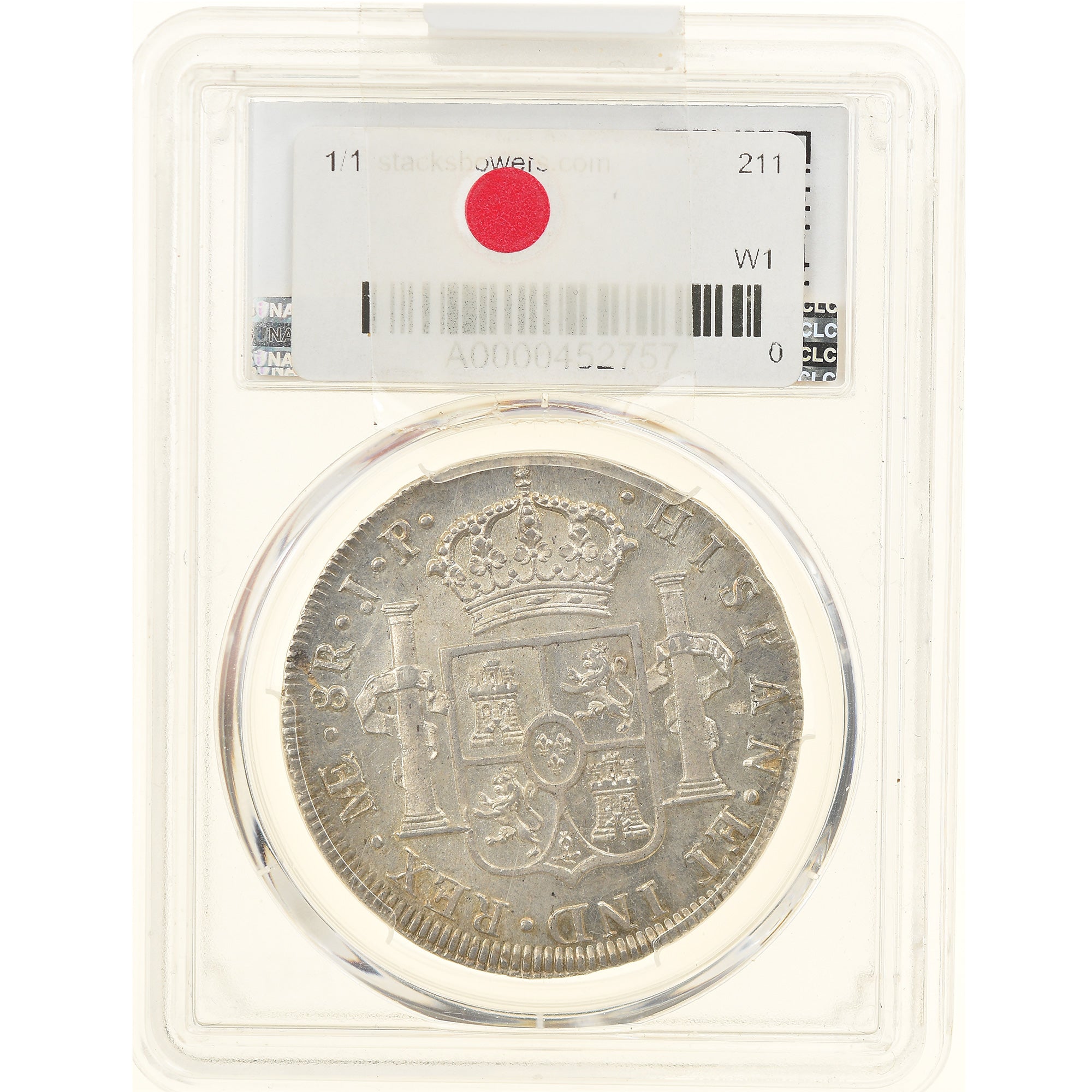 Coin, Peru, 8 Reales, 1807, Lima, PCGS, MS62, MS(60-62), Silver, KM:97, graded