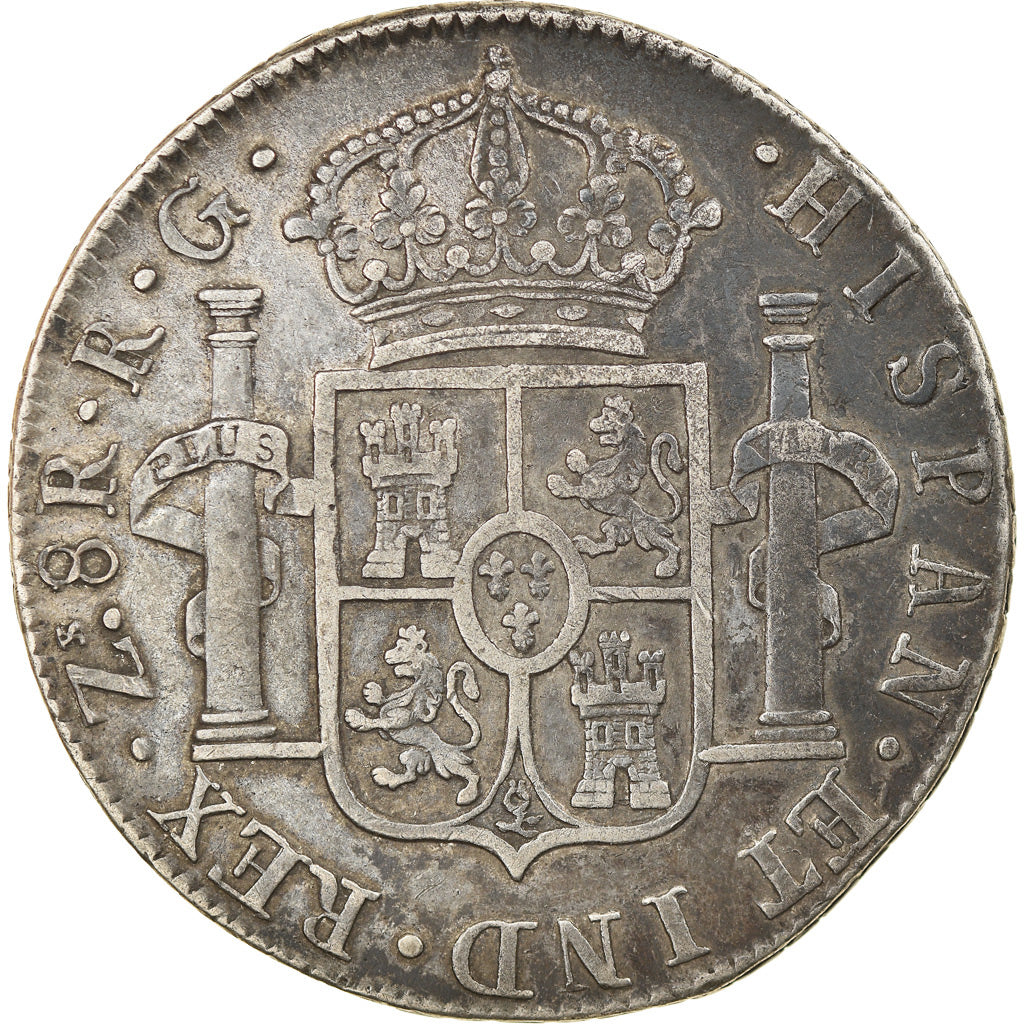 Moneta, Messico, ZACATECAS, Ferdinand VII, 8 Reales, 1821, Zacatecas, BB